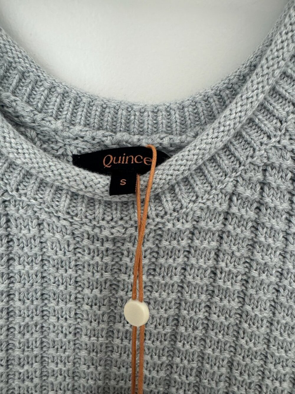 Quince 100% Organic Cotton Waffle Cropped Sweater Tank - Picture 4 of 5
